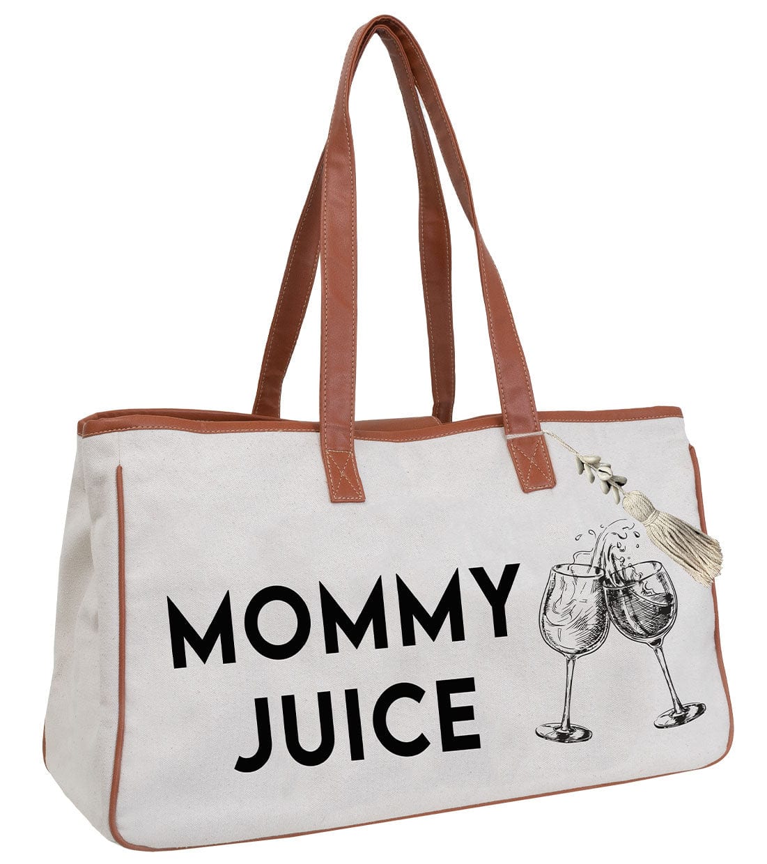 Magid Canvas Wine Tote "MOMMY JUICE"