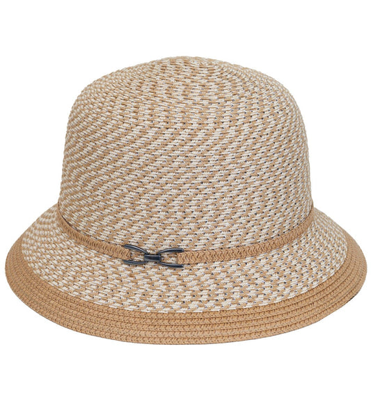 Magid Two Tone Metal Accent Straw Bucket  Sun Hat