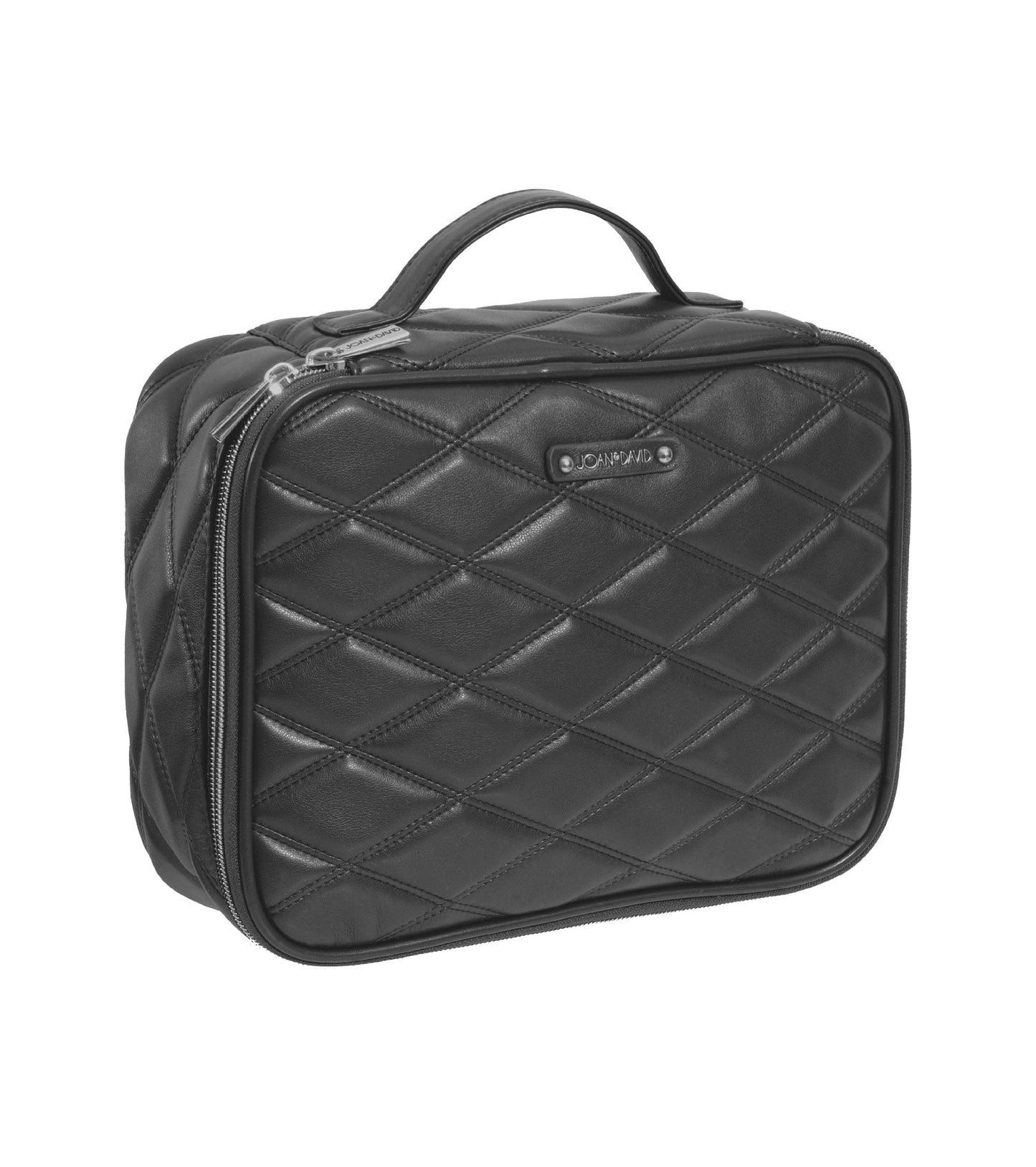 Joan & David The Double Diamond Quilted Top Handle Toiletry Case