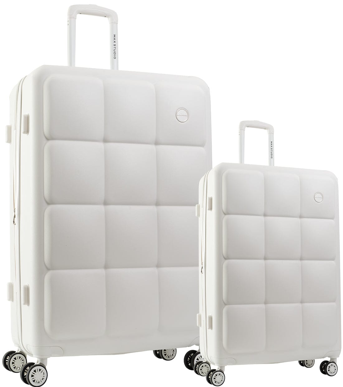 Max Studio The Square Embossed ABS 2-Piece Hard-Sided Luggage Set
